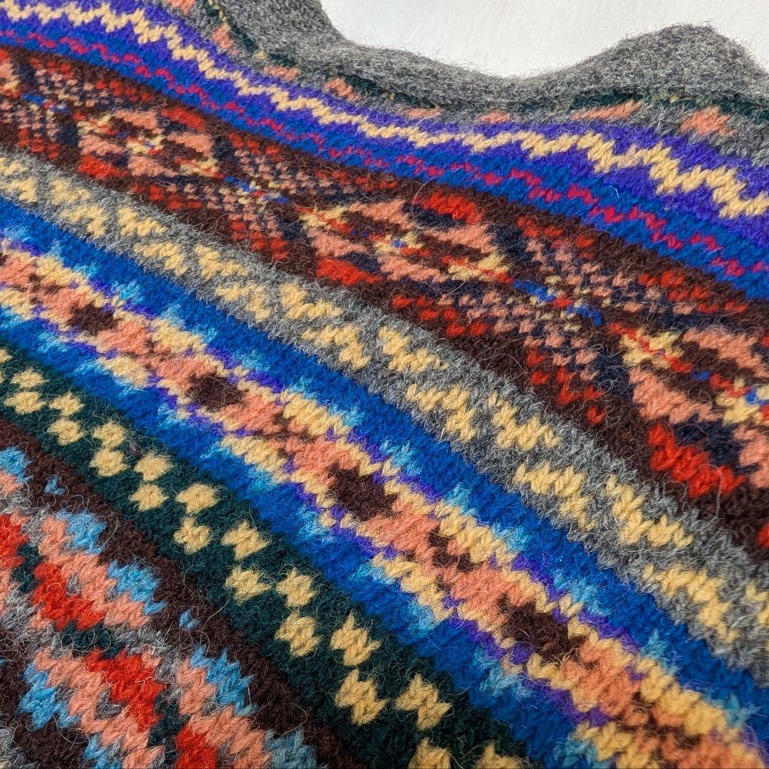 Jamieson's　ジャミーソンズ ニットカーディガン　M フェアアイル柄