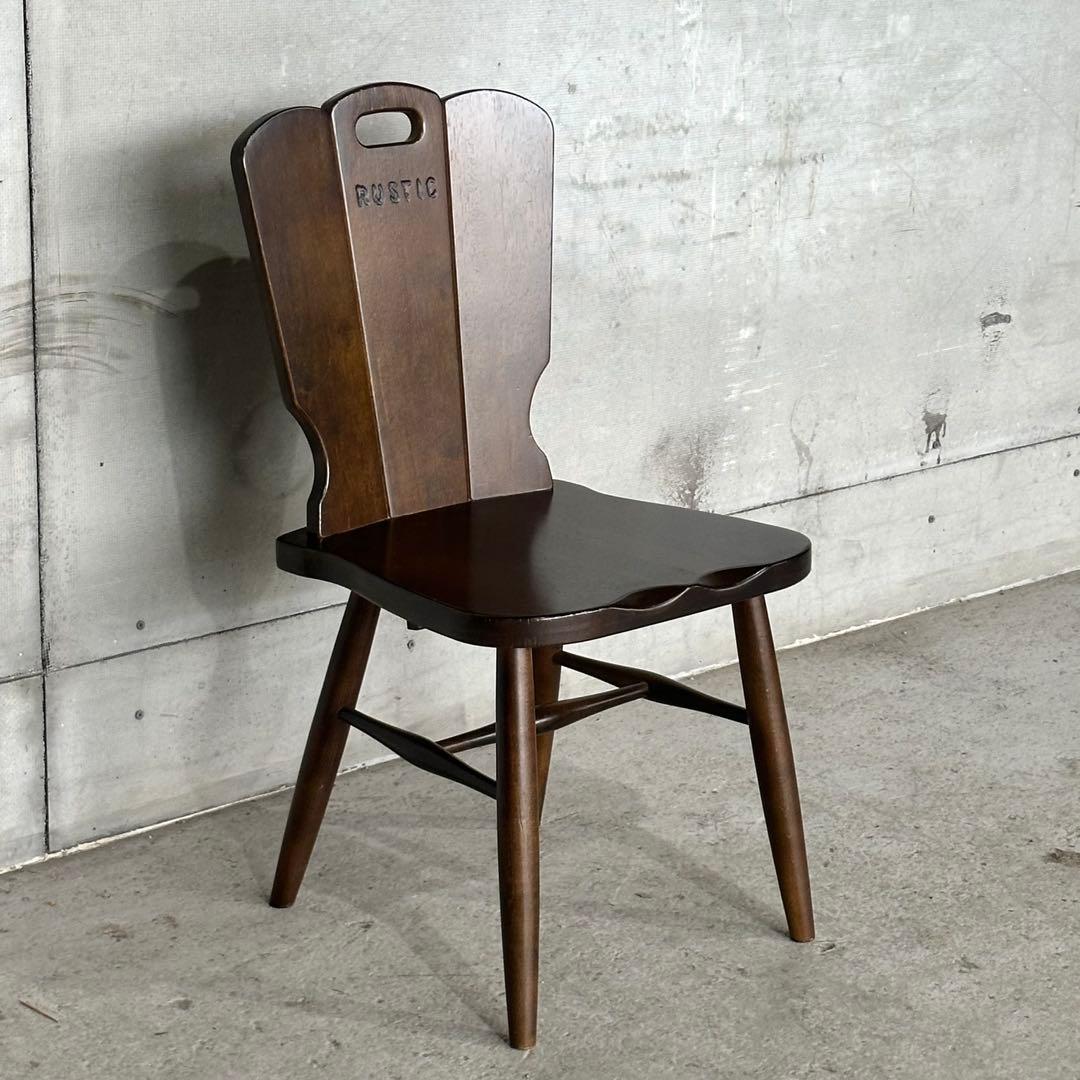 ✦karimoku✦ カリモク RUSTIC チェア／ニング 椅子／昭和レトロ①