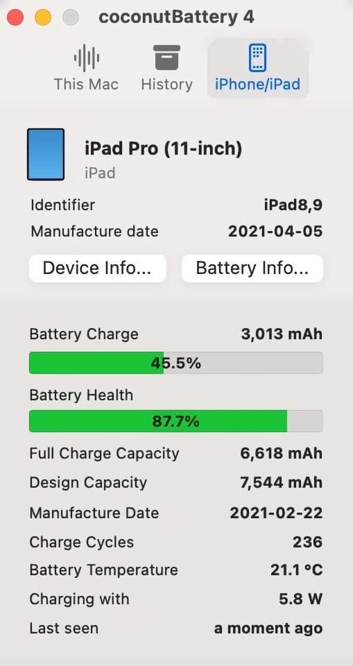 バッテリー87%Apple iPad Pro 11インチ（第2世代) 256GB