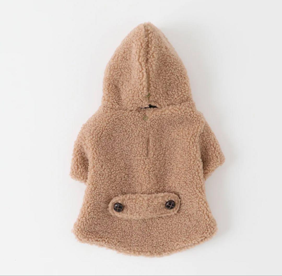 モンシェリ　ダッフルコート　犬服　ベージュSサイズ