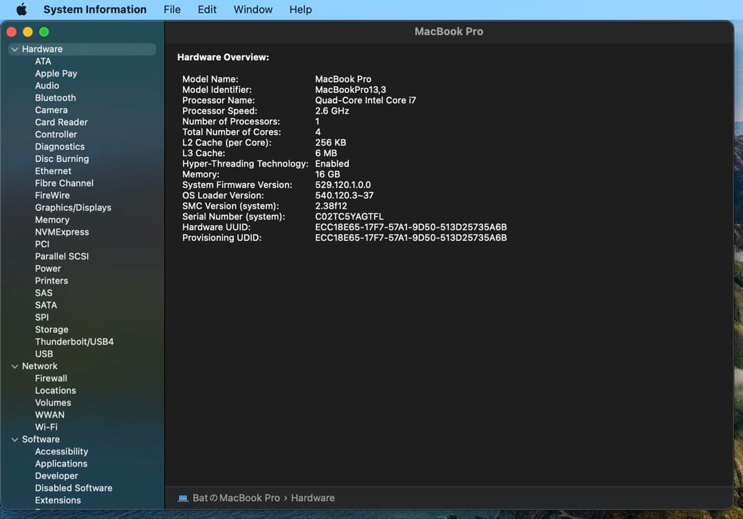 MacBook Pro 2016 15インチ