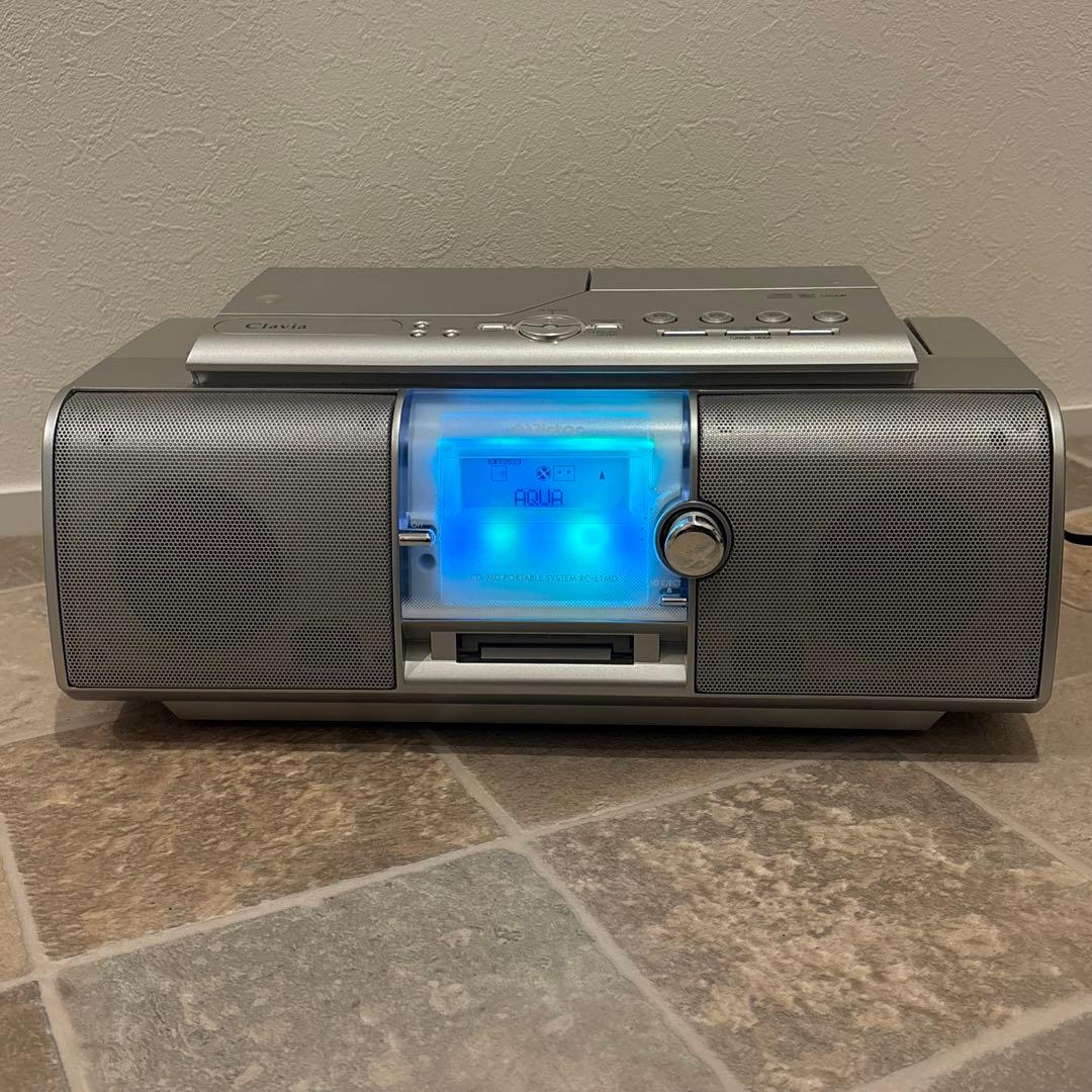 極美品VictorCD-MDポータブルシステムRC-LIMDClaviaラジカセ