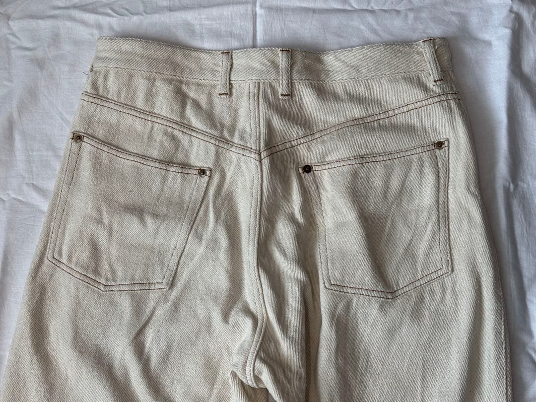 パンツ Cornier SILK NEP DENIM PANTS WHITE L