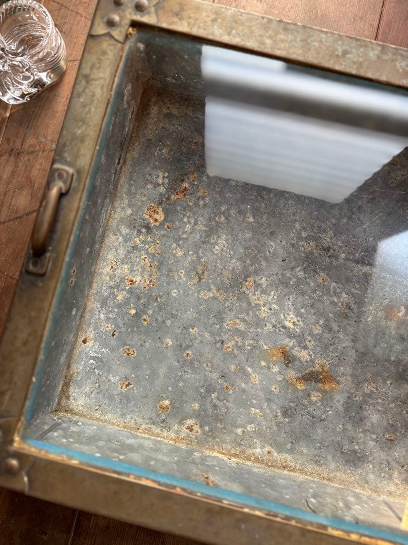 時代物 ブリキ ガラス 陳列ケース 駄菓子屋什器 ショーケース 古道具