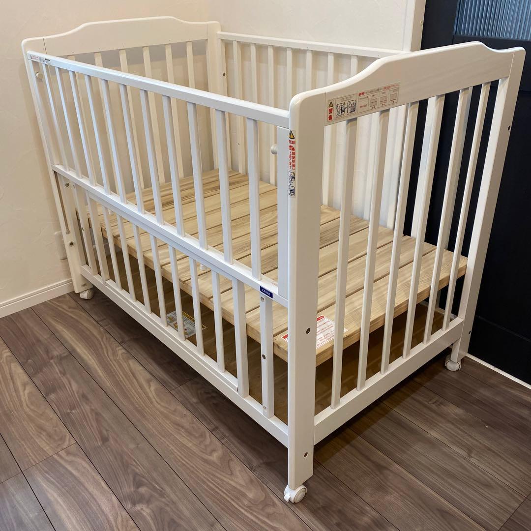 ベビーベッド　120×70 70×120 マットレス付き　カトージ　KATOJI