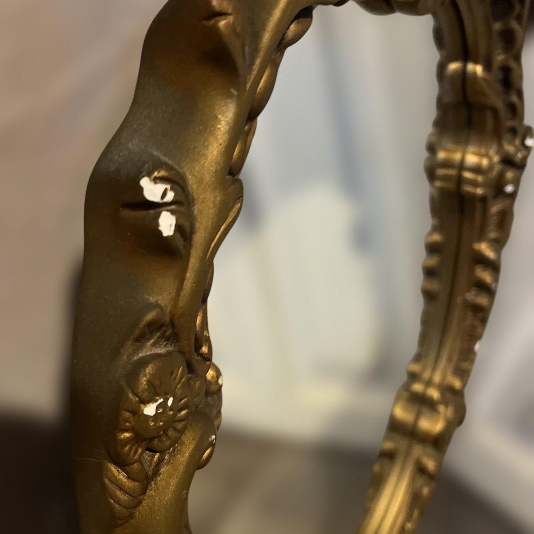 アンティーク鏡＊石膏＊ゴールド