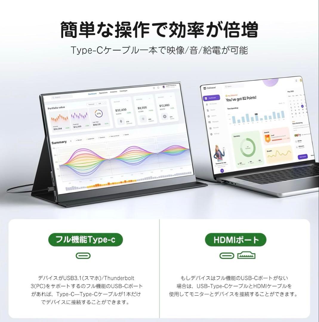 KEEPTIME 15.6インチ フルHD モバイルモニター