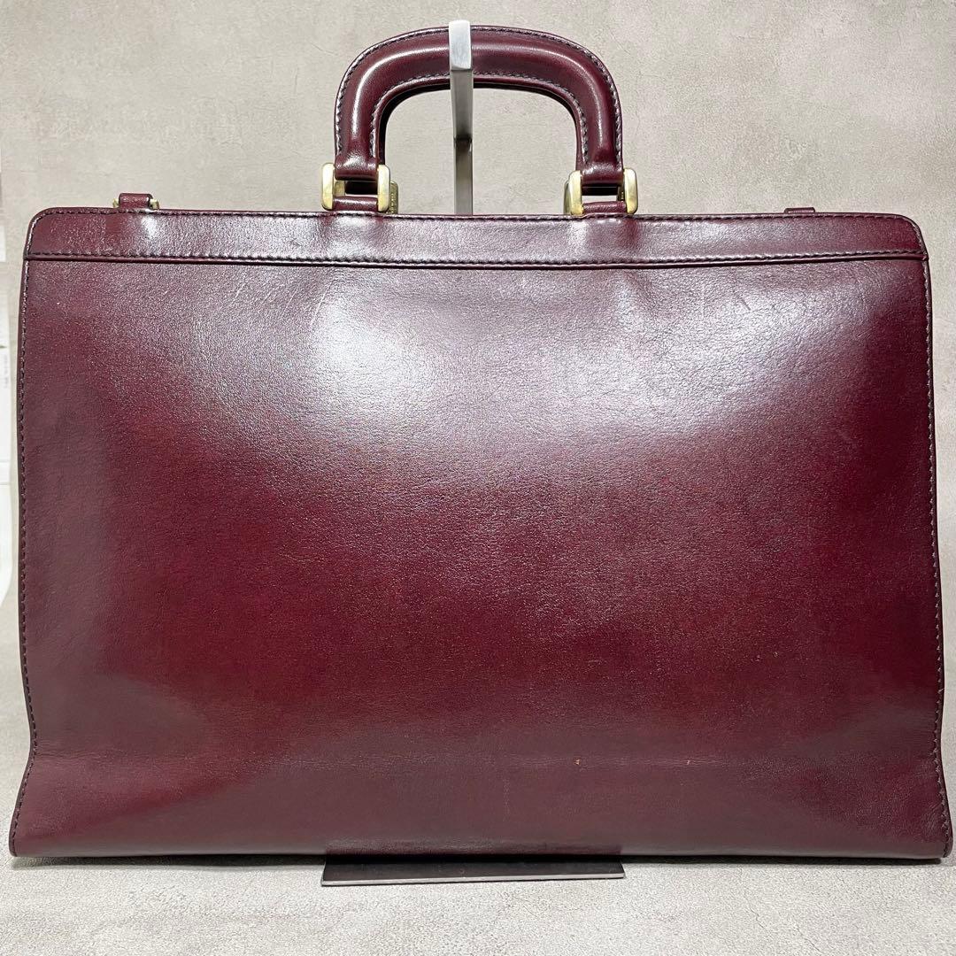 希少 ゴールドファイル ビジネスバッグ ブリーフケース レザー バッグ メンズ