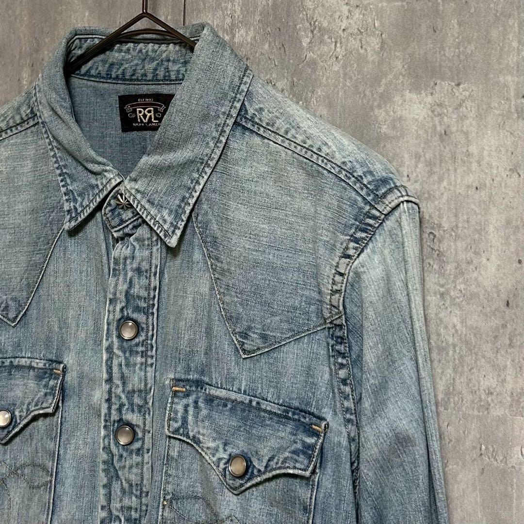 RRL ダブルアールエル ラルフローレン デニムウエスタンシャツ 長袖 トップス