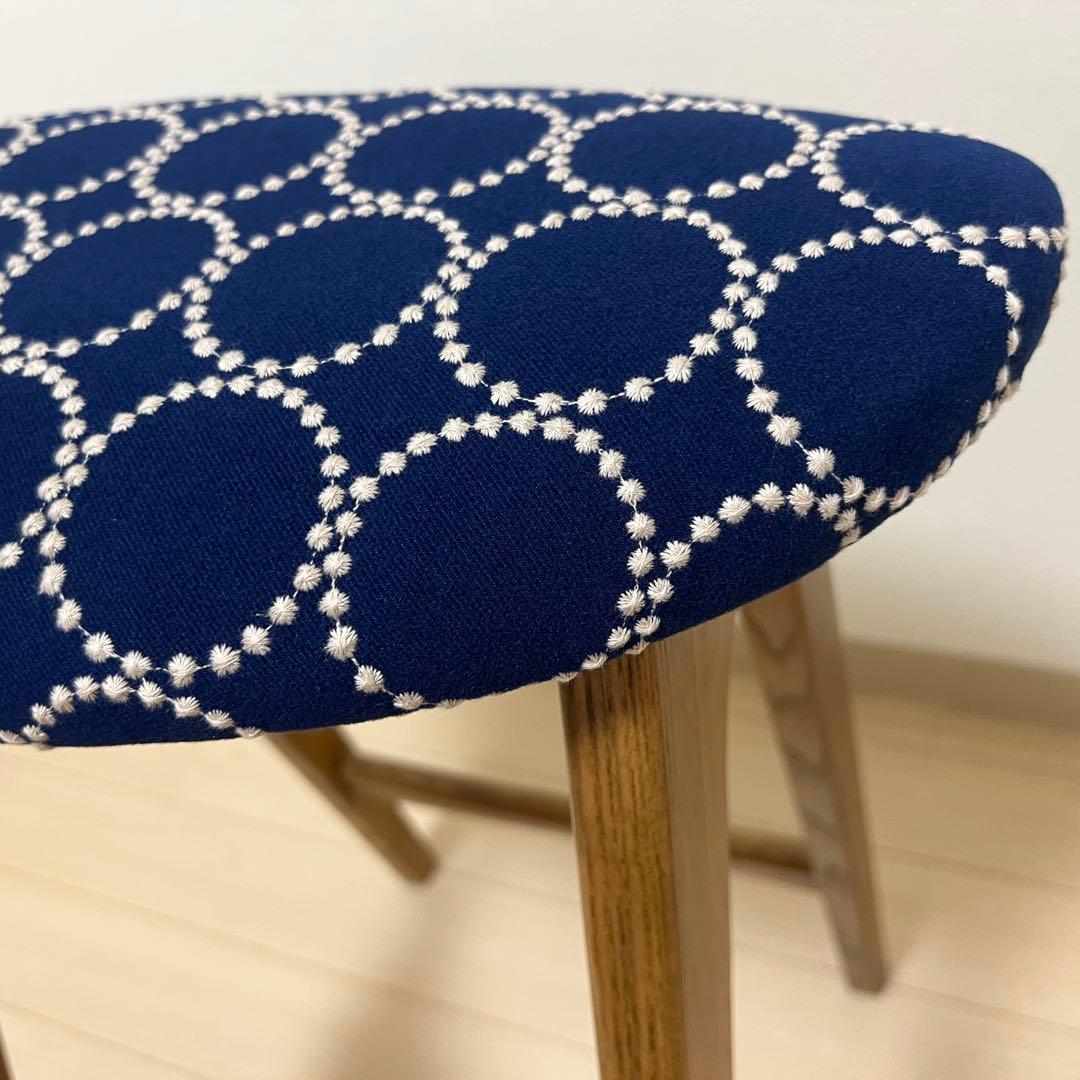 ミナペルホネン スツール タンバリン 折りたたみ 【ネイビー/オレンジ】 椅子