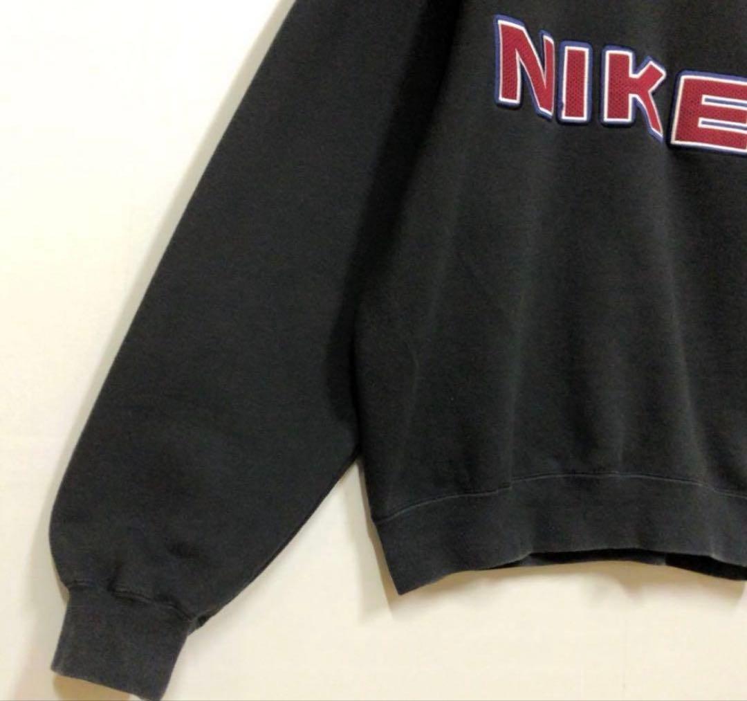 【希少】NIKE スウェット 90s 銀タグ 刺繍ロゴ スウォッシュ 太アーム