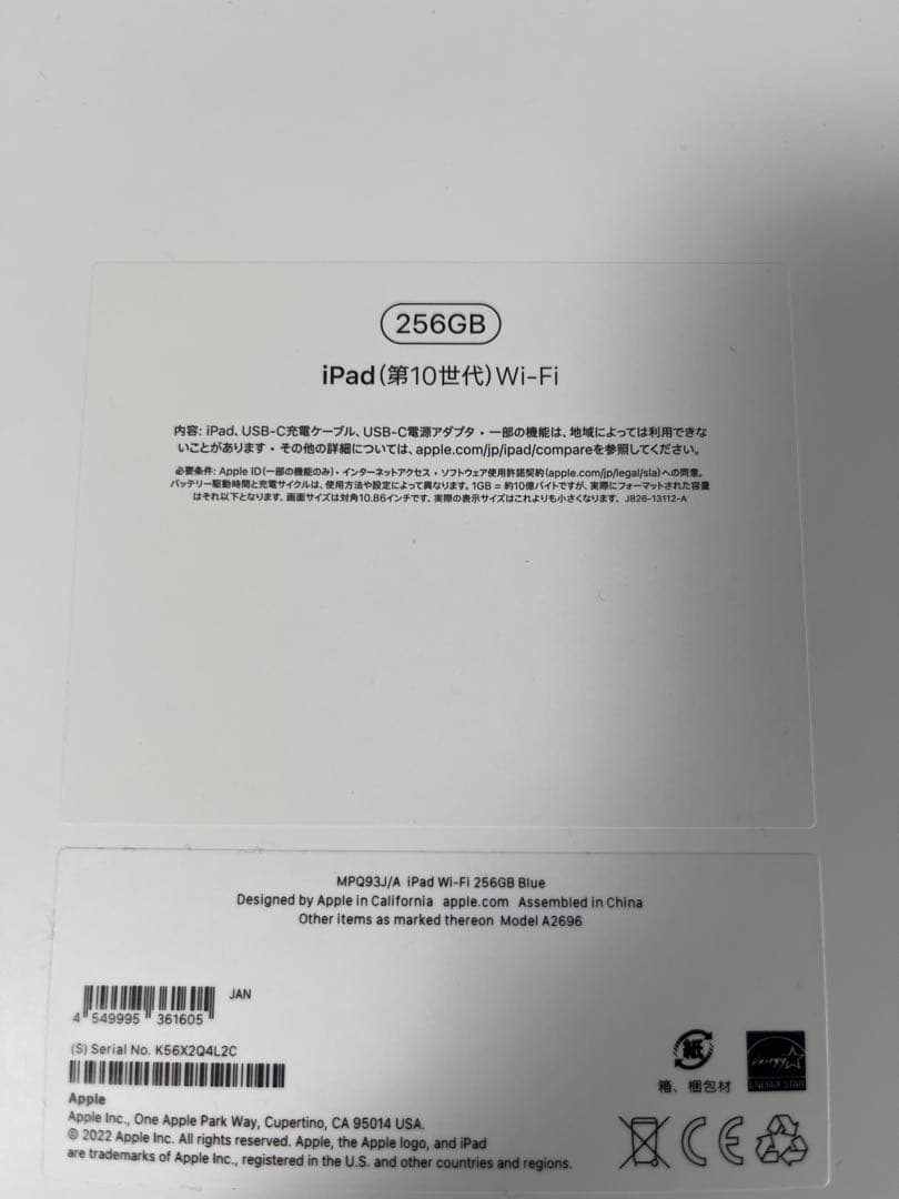 Apple iPad (第10世代) ブルー