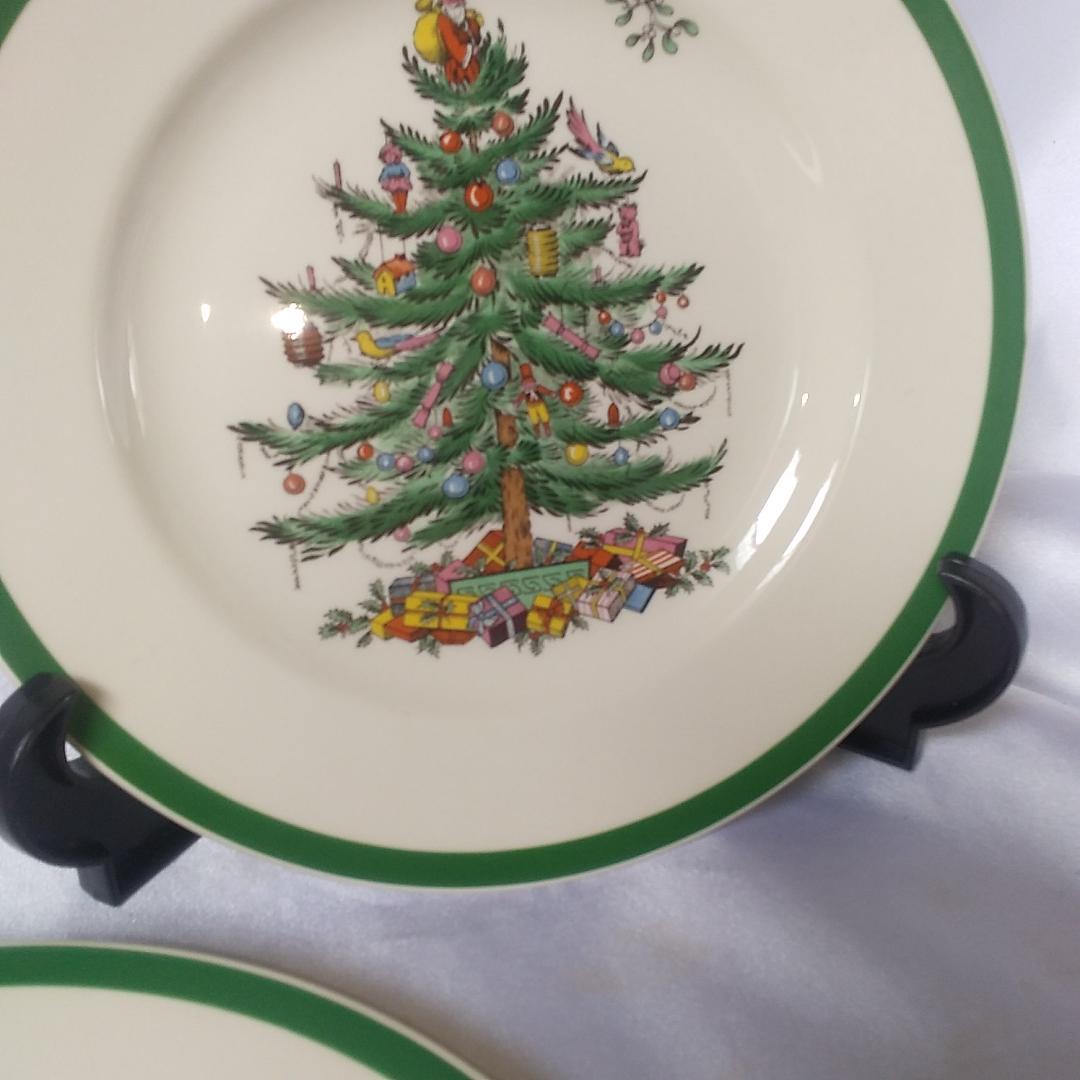 スポード　20cmプレート（2枚） クリスマスツリー