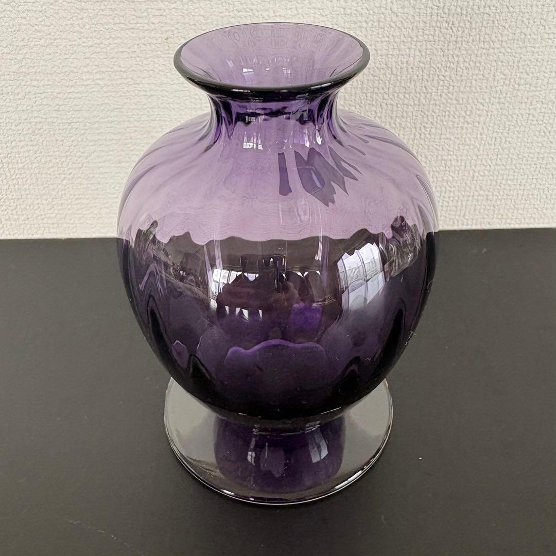 【新品未使用】Baccarat バカラ アクアレーユ 一輪挿し パープル 希少