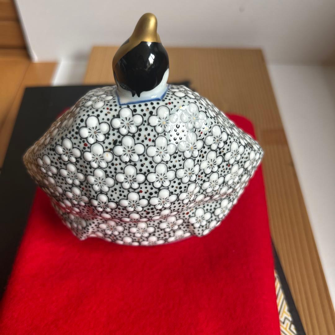 【美品】源氏雛 伊万里焼 陶器人形 萬太郎作