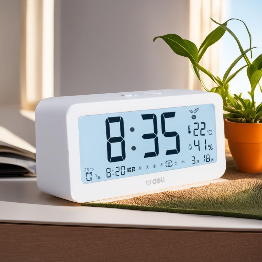 電池同梱 大きな文字電波目覚まし時計