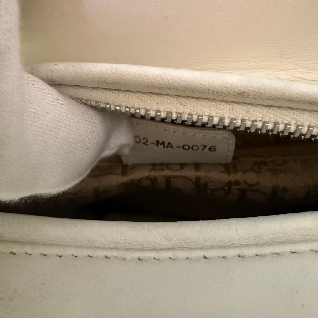 Dior レディディオール カナージュ ハンドバッグ ホワイト 白