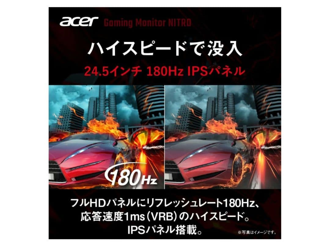 Acer Nitro 24.5インチ 180Hz VG252QM3bmiipx