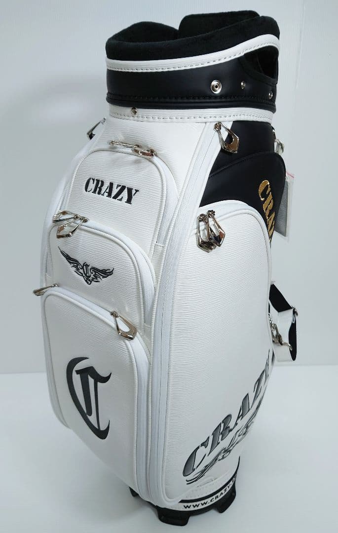 CRAZY クレイジー、キャディバッグ ホワイト【新品】