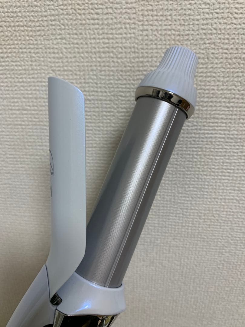ホワイト カールアイロン 温度調節機能付き