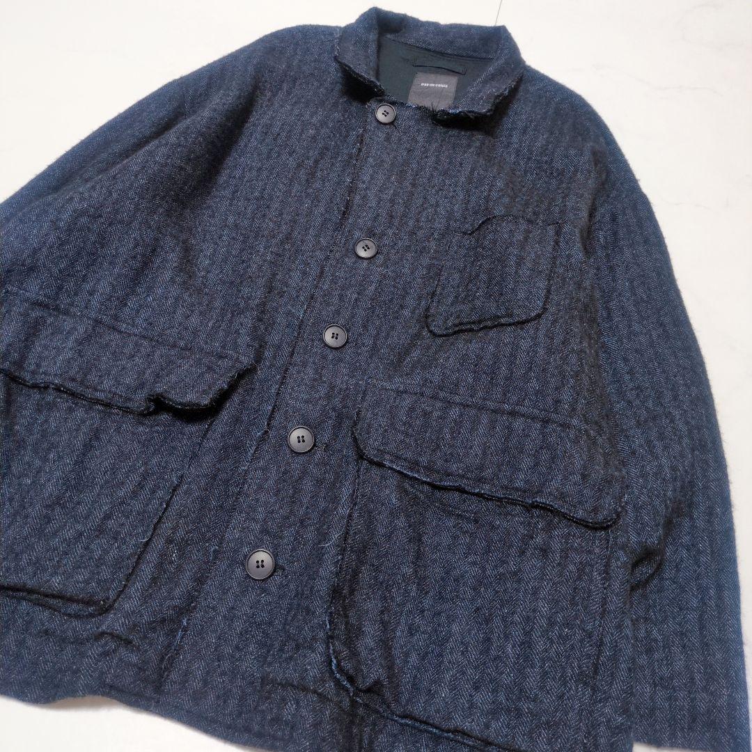 pas de calais✨️リネン ウール ヘリンボンジャケッ ト ゆったり❁