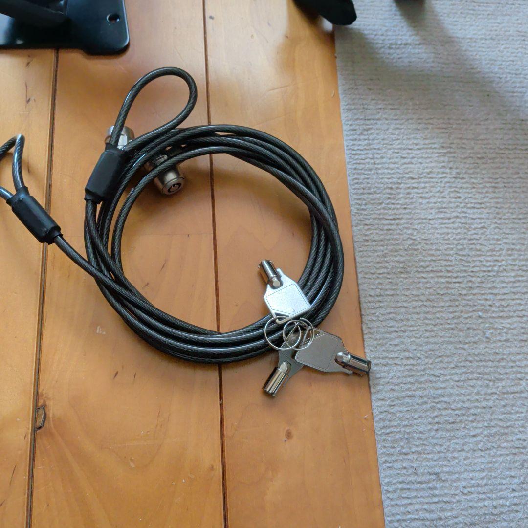 タブレットセキュリティスタンドワイヤー付き7.9インチ～13インチ対応2個セット