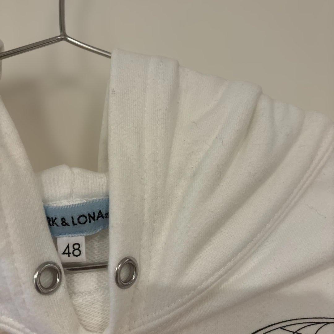 マークアンドロナ　パーカー　フーディ　白　48