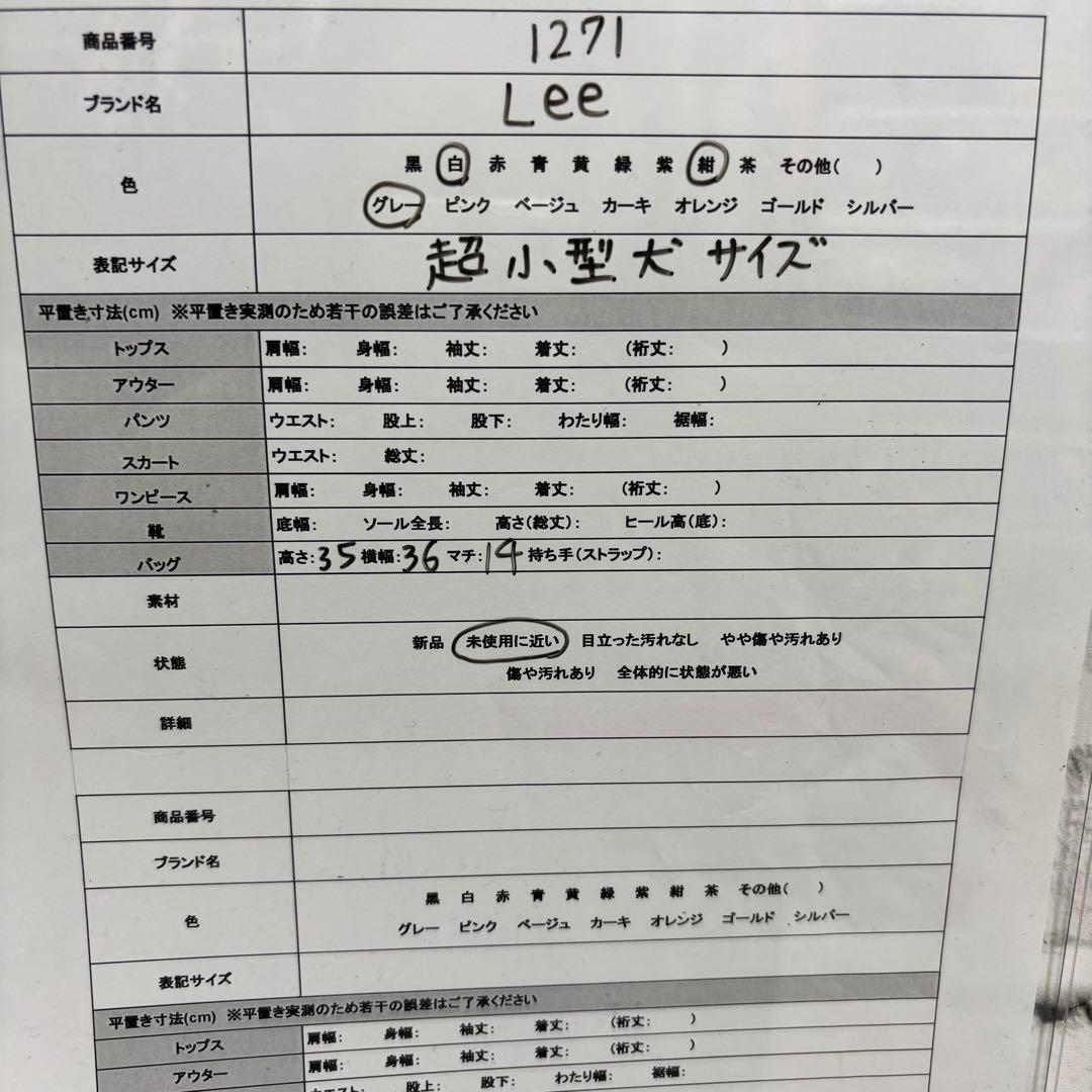 Lee【リー】ハグ＆リュック キャリーバッグ 《ヒッコリー柄》 S