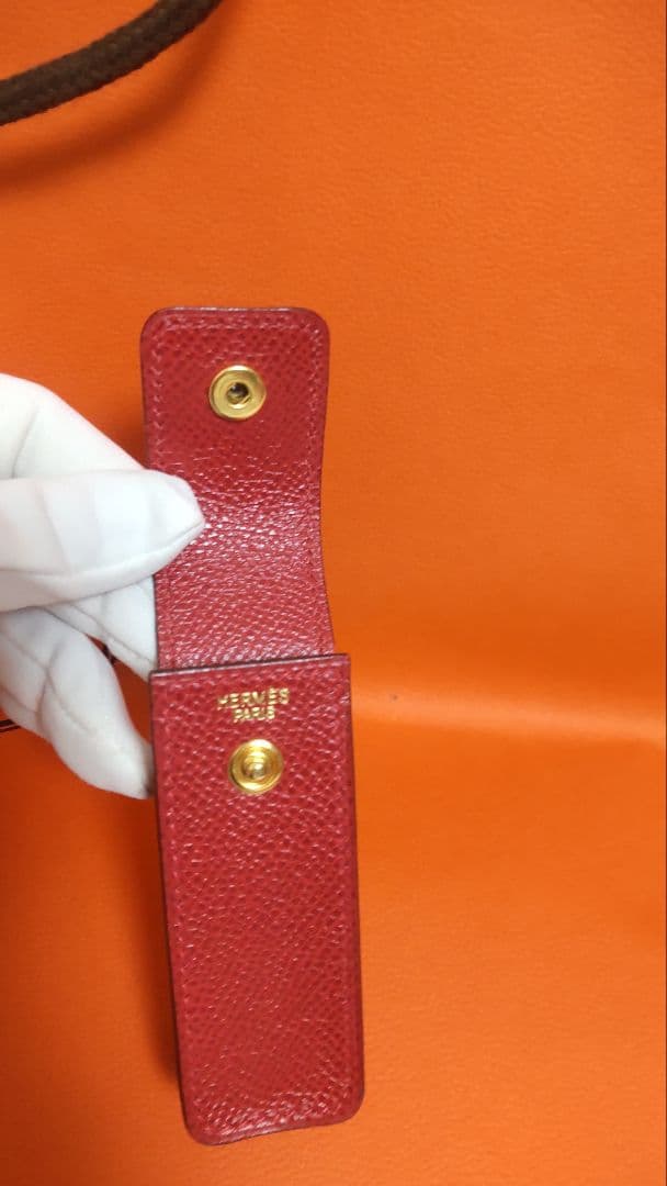 【極美品】エルメス 印鑑ケース 赤 レッド