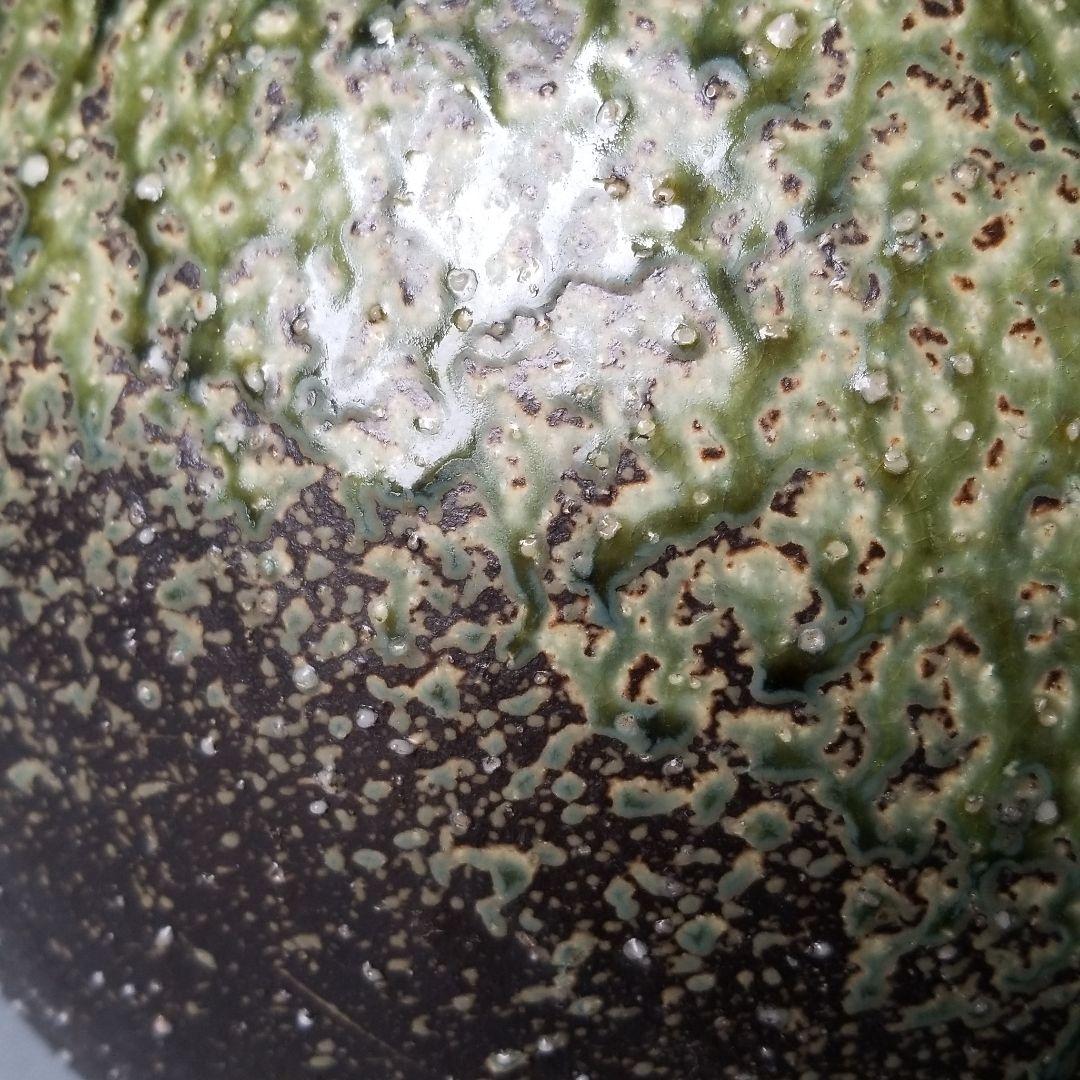 大容量‼️信楽焼傘立て  黒ビードロ 高さ４７cm