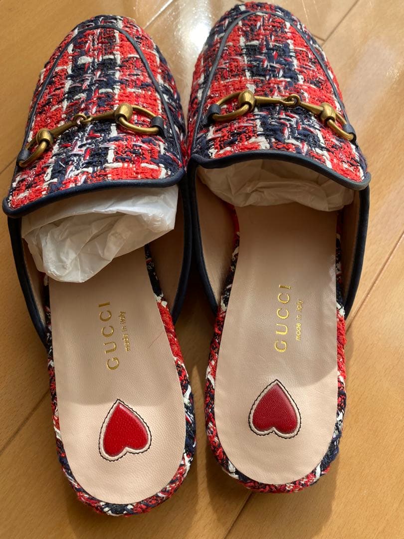 美品【GUCCI】ツイードスリッポン　24cm