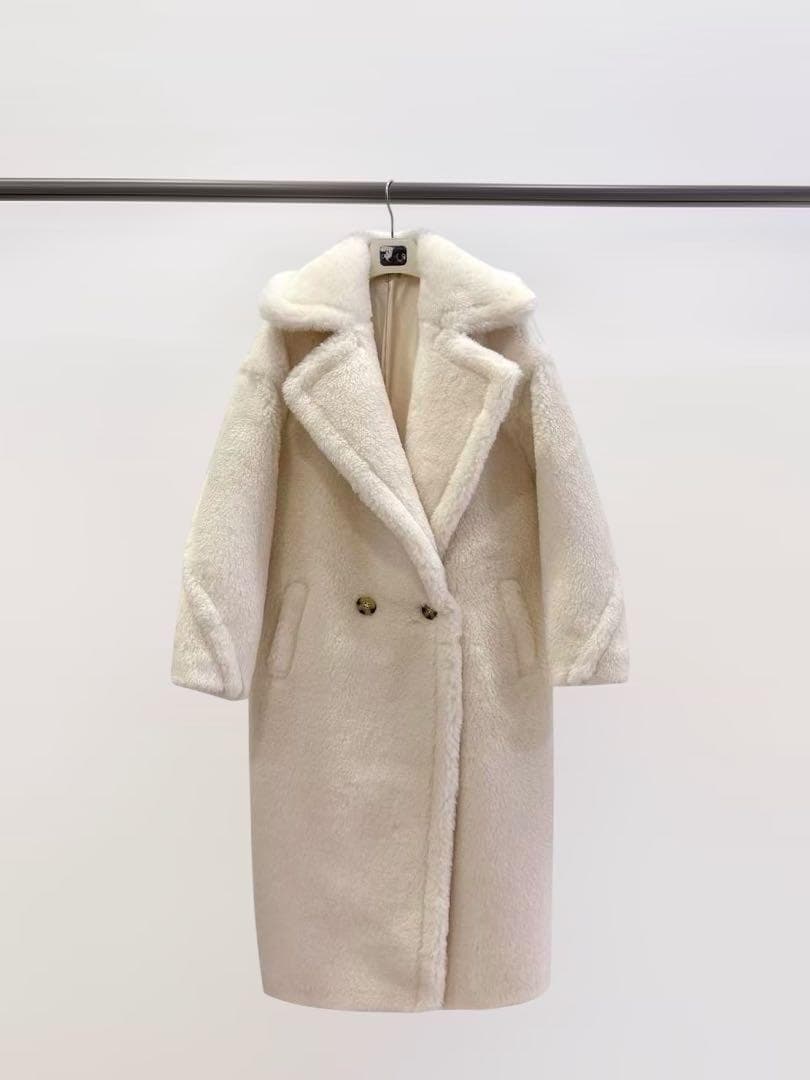 新品未使用 ベアロングコート テディコート ホワイト アウター
