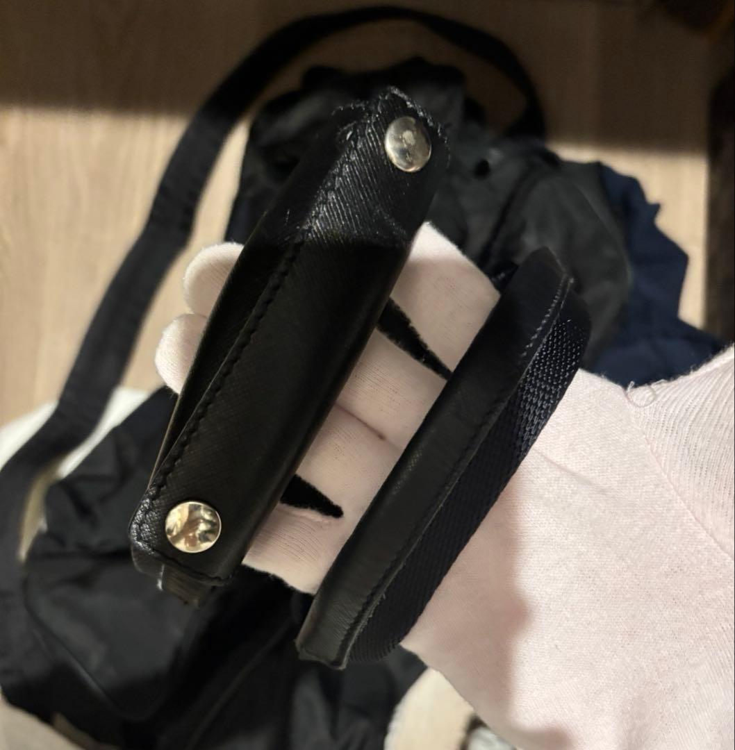 PRADA 黒 ナイロン ボストンバッグ　ショルダー付き　旅行バック