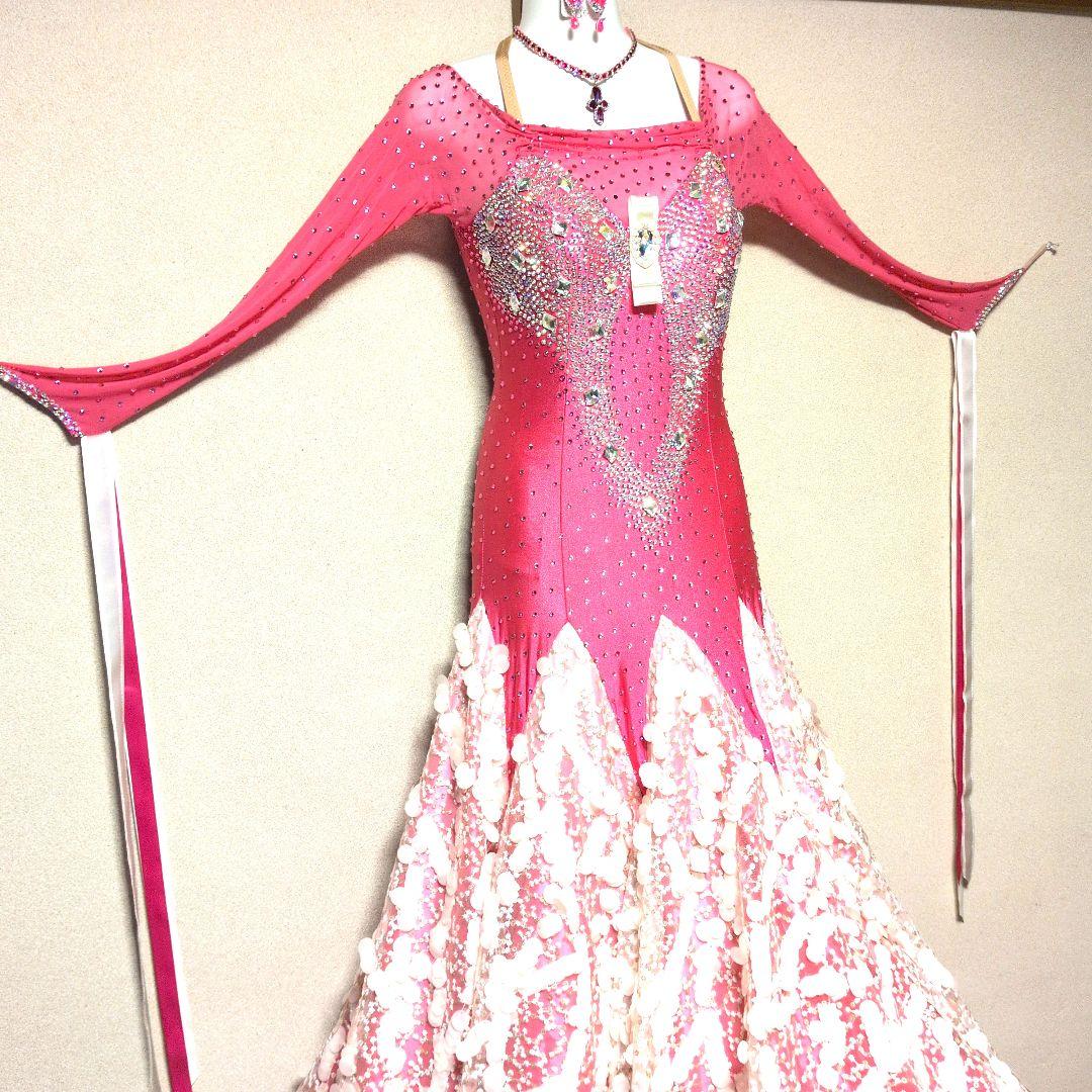 社交ダンス　衣装　ワンピース　モダンドレス 　スタンダードドレス