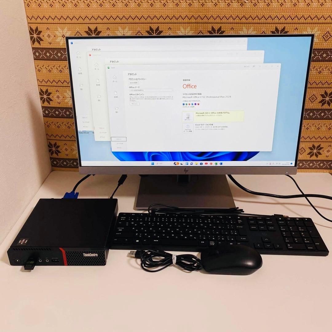 Y694 LENOVOデスクトップSSDサクサク動くWindows11オフィス付