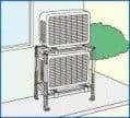 エアコン室外機２段積み用台 日晴金属クーラーキャッチャー