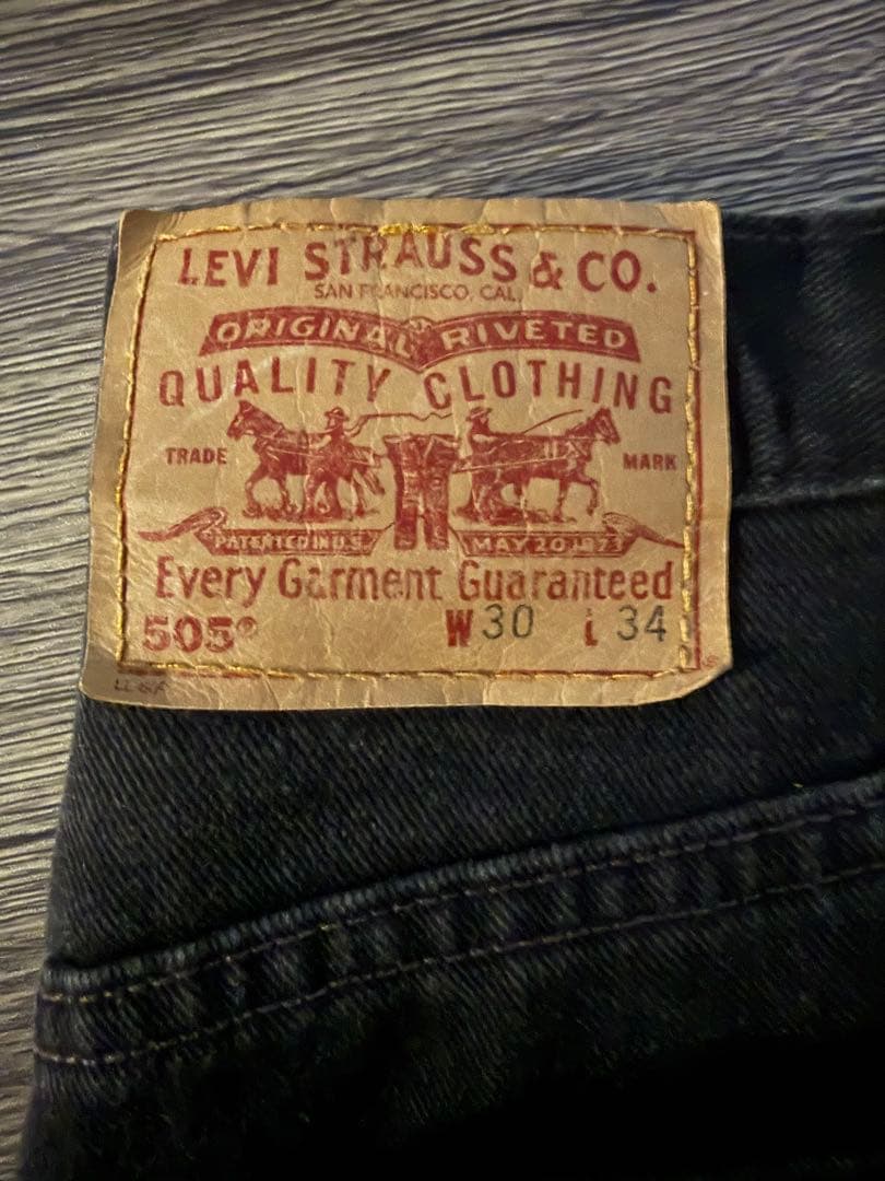 リーバイス 505 0260 USA サルファブラック デニム 00s w30