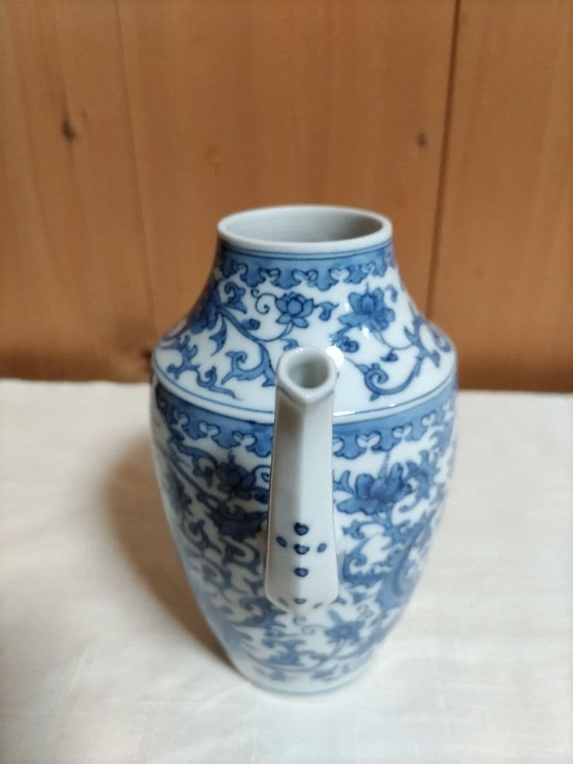 青と白の花模様 煎茶道具 陶器