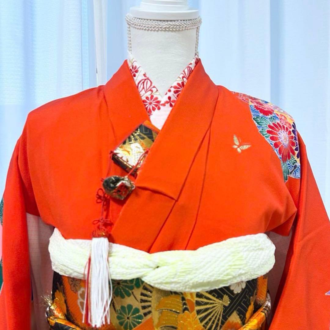 七五三 7歳 着物 長襦袢 作り帯 はこせこセット フルセット レトロ