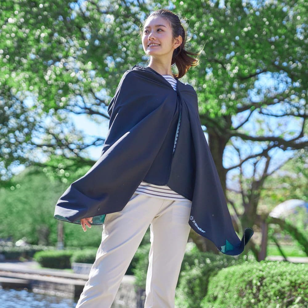 とーた　おまとめ　エックスシェルター 暑熱ポンチョ グリーン ワークマン