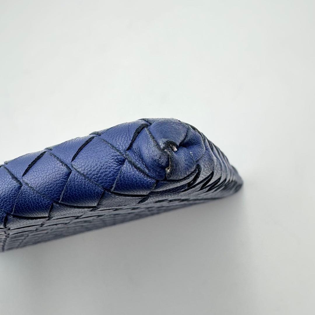 美品✨BOTTEGA VENETA iPadケース　ネイビー　レザー