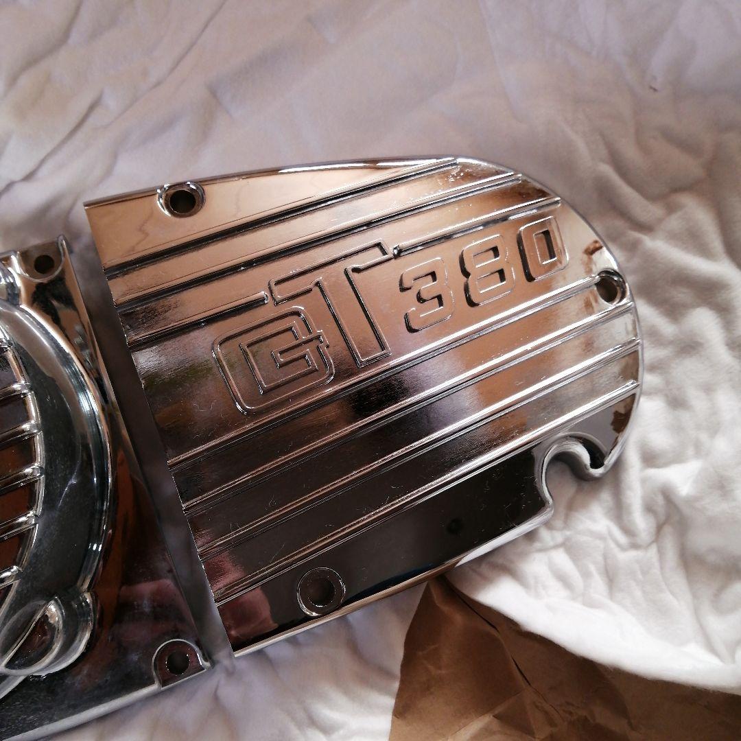 SUZUKI GT380 ダイナモカバー スプロケカバー メッキ