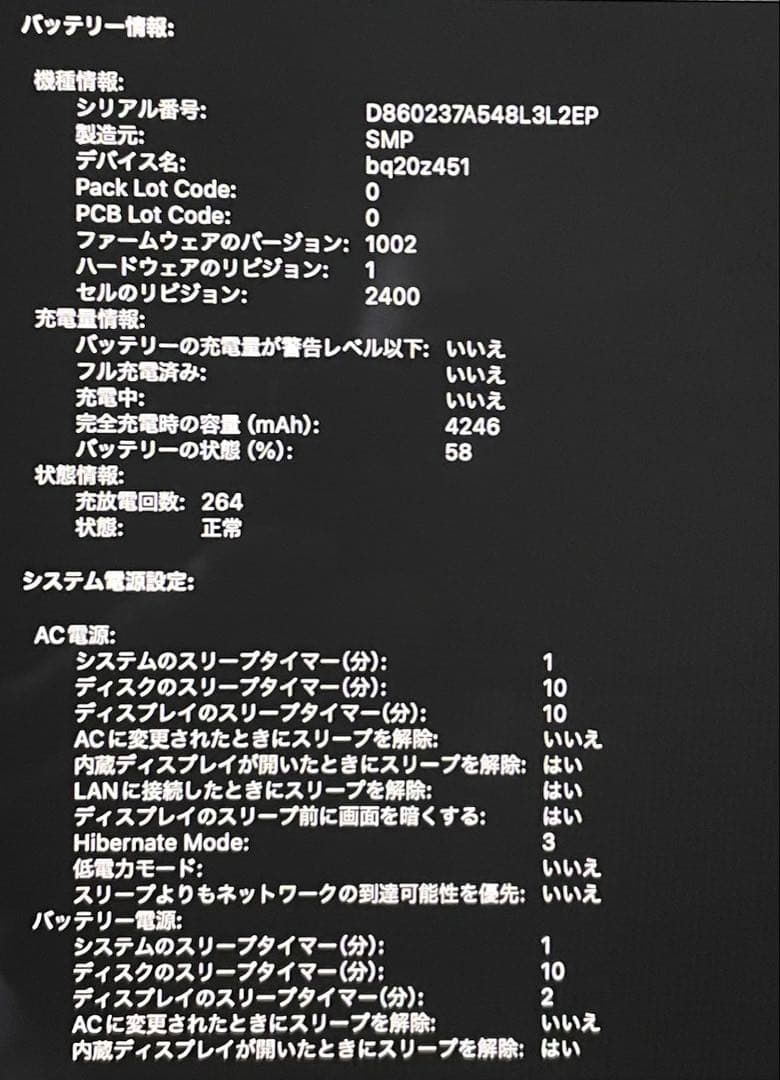 ヤバアギス様の件。MacBook Pro 2020