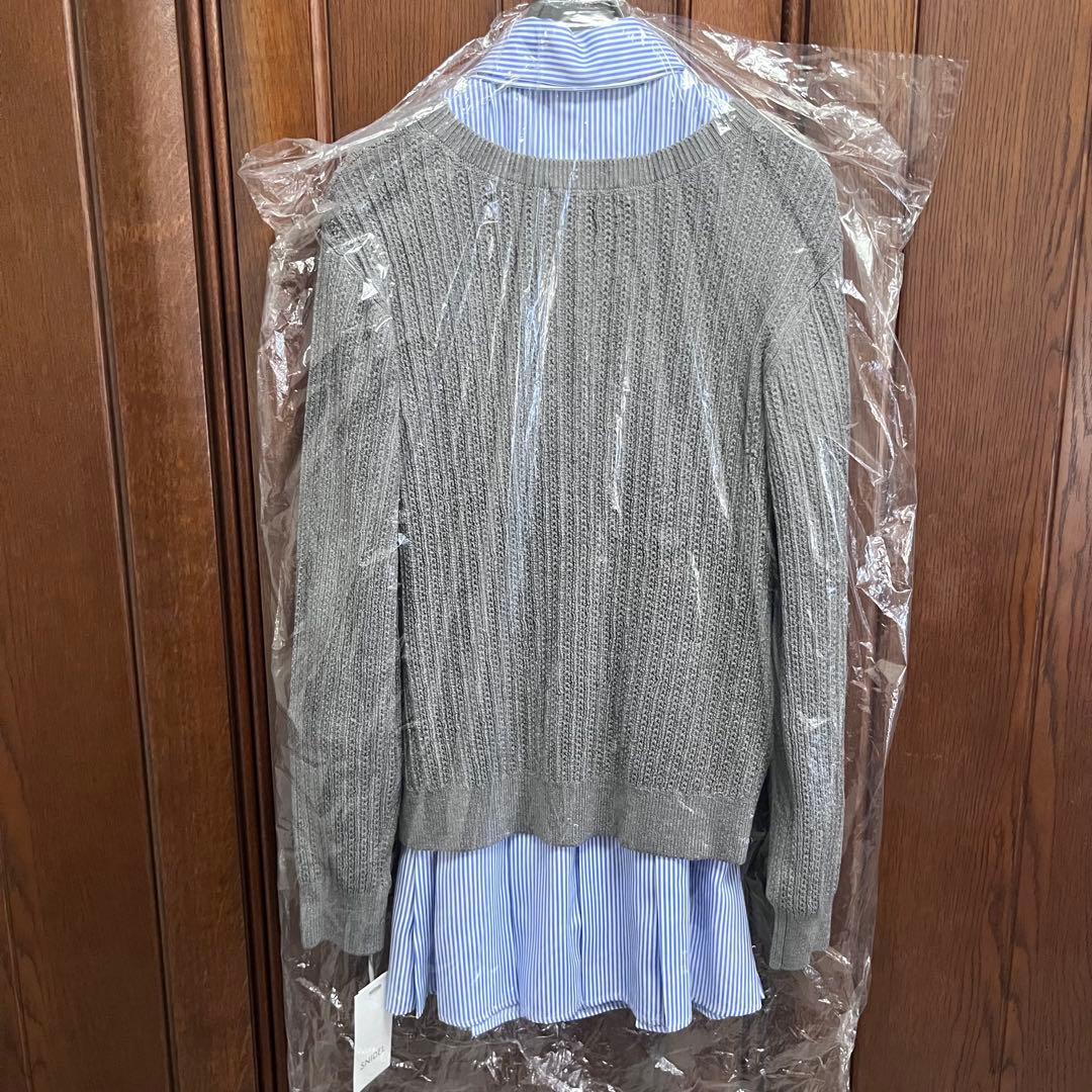 【3連休限定価格】SNIDEL シャツコンビチュニック GRY 0サイズ