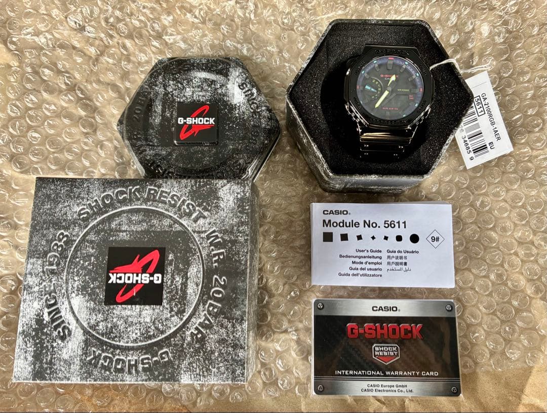 新品未使用　G-SHOCK CASIO GA-2100RGB-1A腕時計　逆輸入