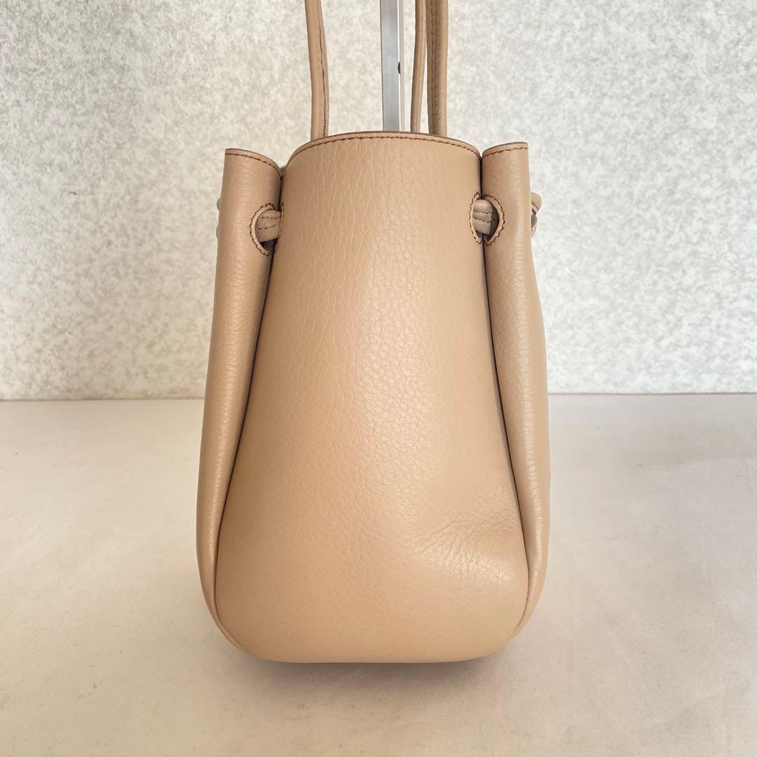 完売カラー✨HIROFU ヒロフ ロシェ レザーショルダーバッグ S ティー