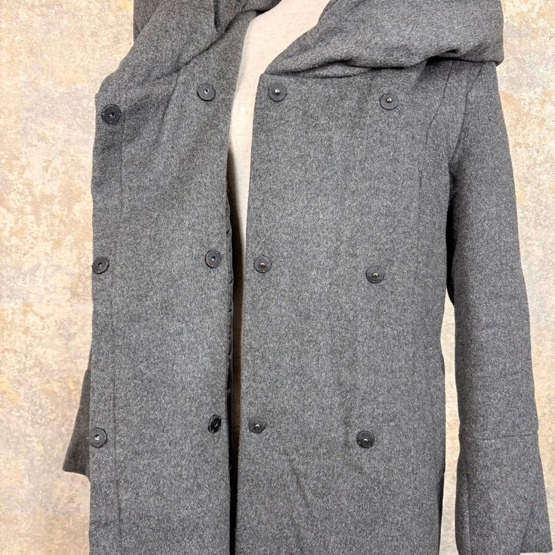 美品✨アルアバイル ウールアンゴラ×ダウン フードコート 2 グレー