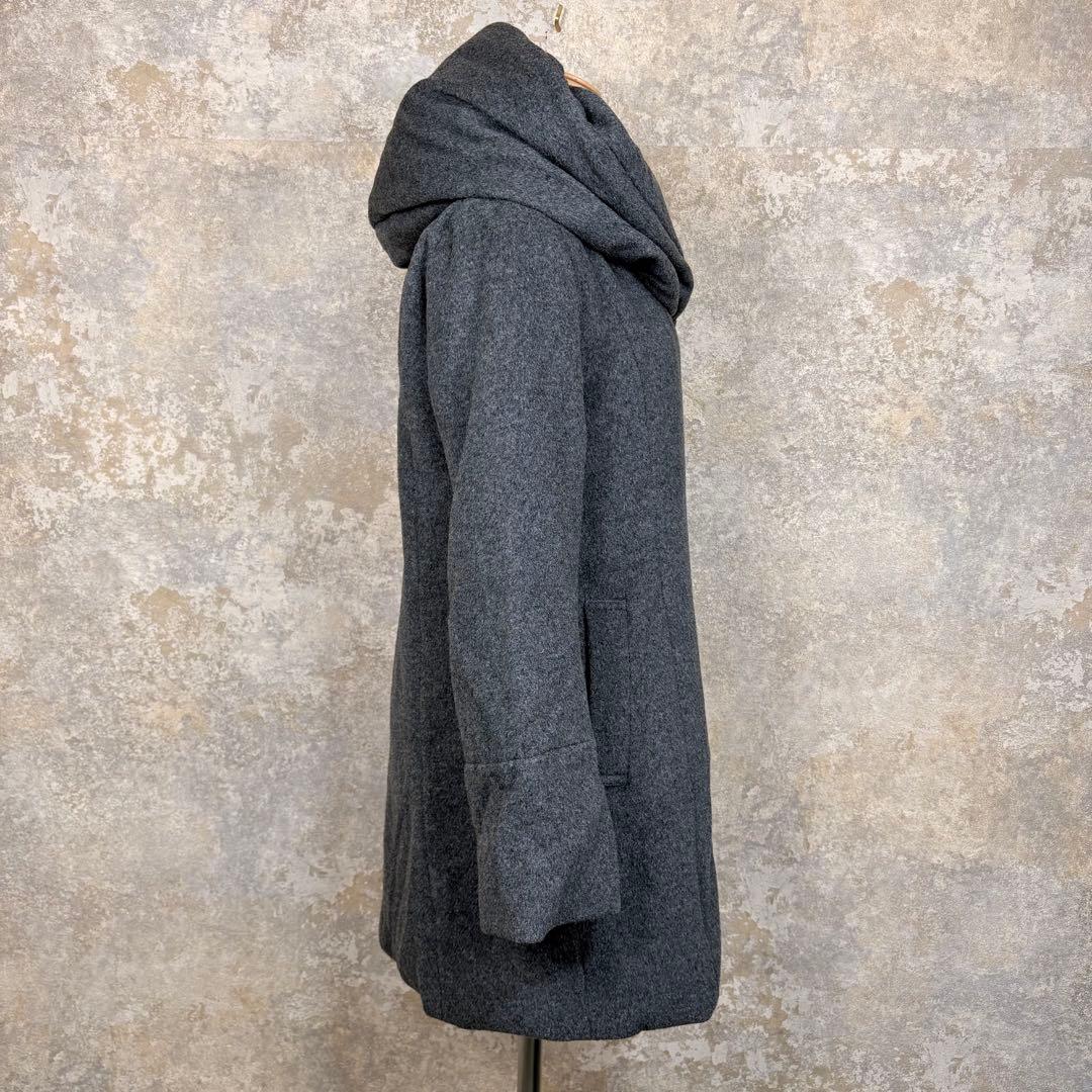 美品✨アルアバイル ウールアンゴラ×ダウン フードコート 2 グレー