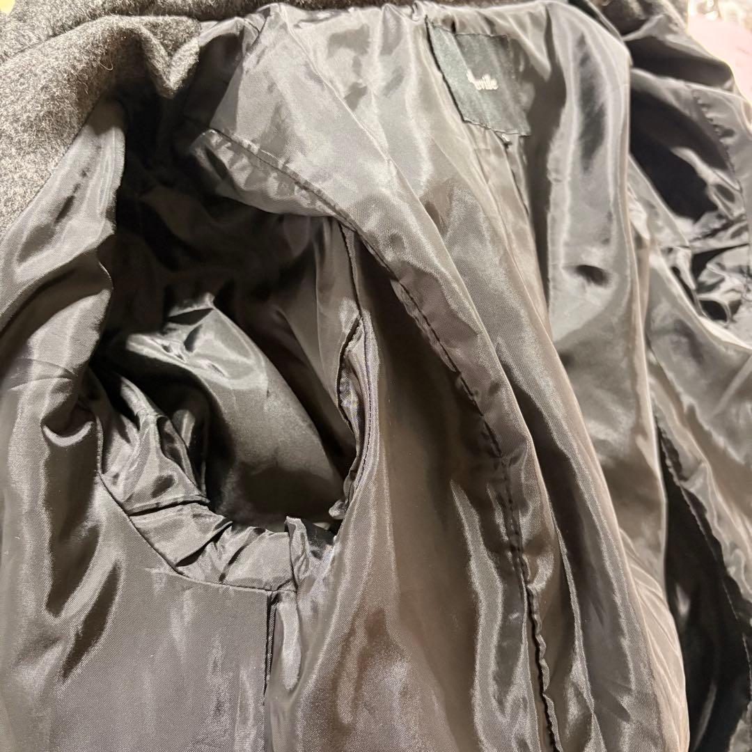 美品✨アルアバイル ウールアンゴラ×ダウン フードコート 2 グレー