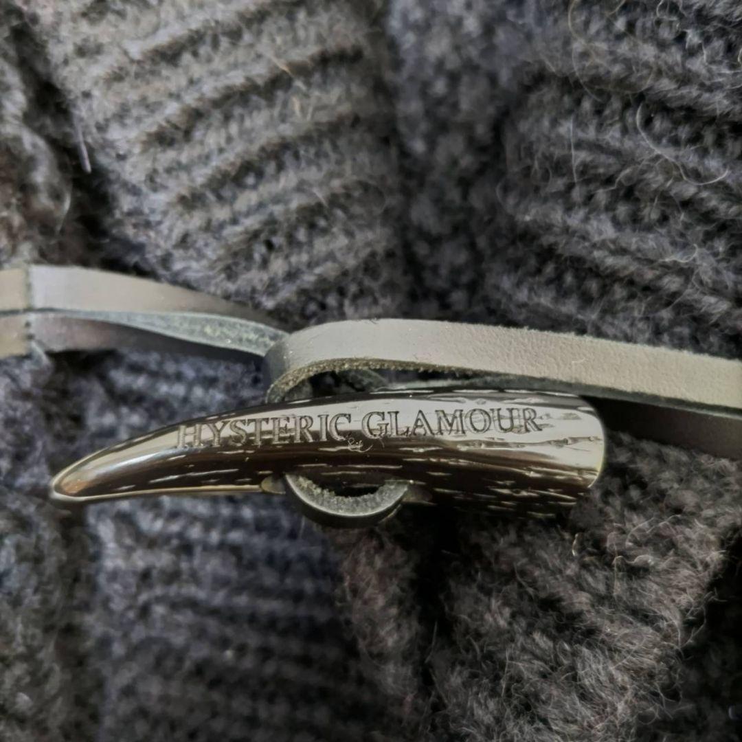 ヒステリックグラマー ケーブルニット トグルボタン ダッフル ウール100%